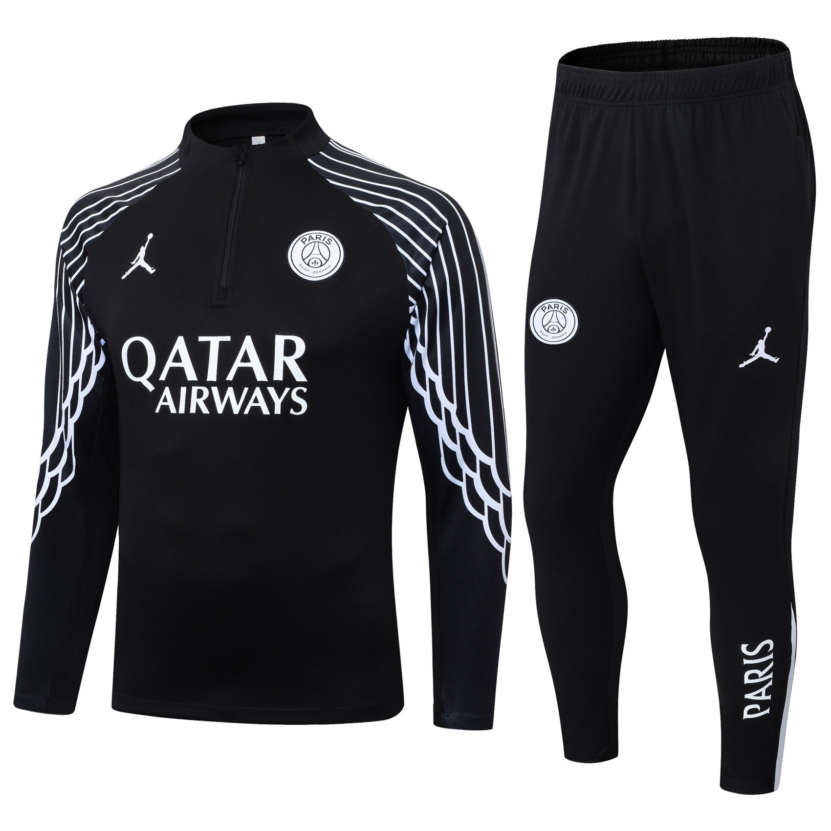 25/26 Paris Saint-Germain Black Kids Tracksuit