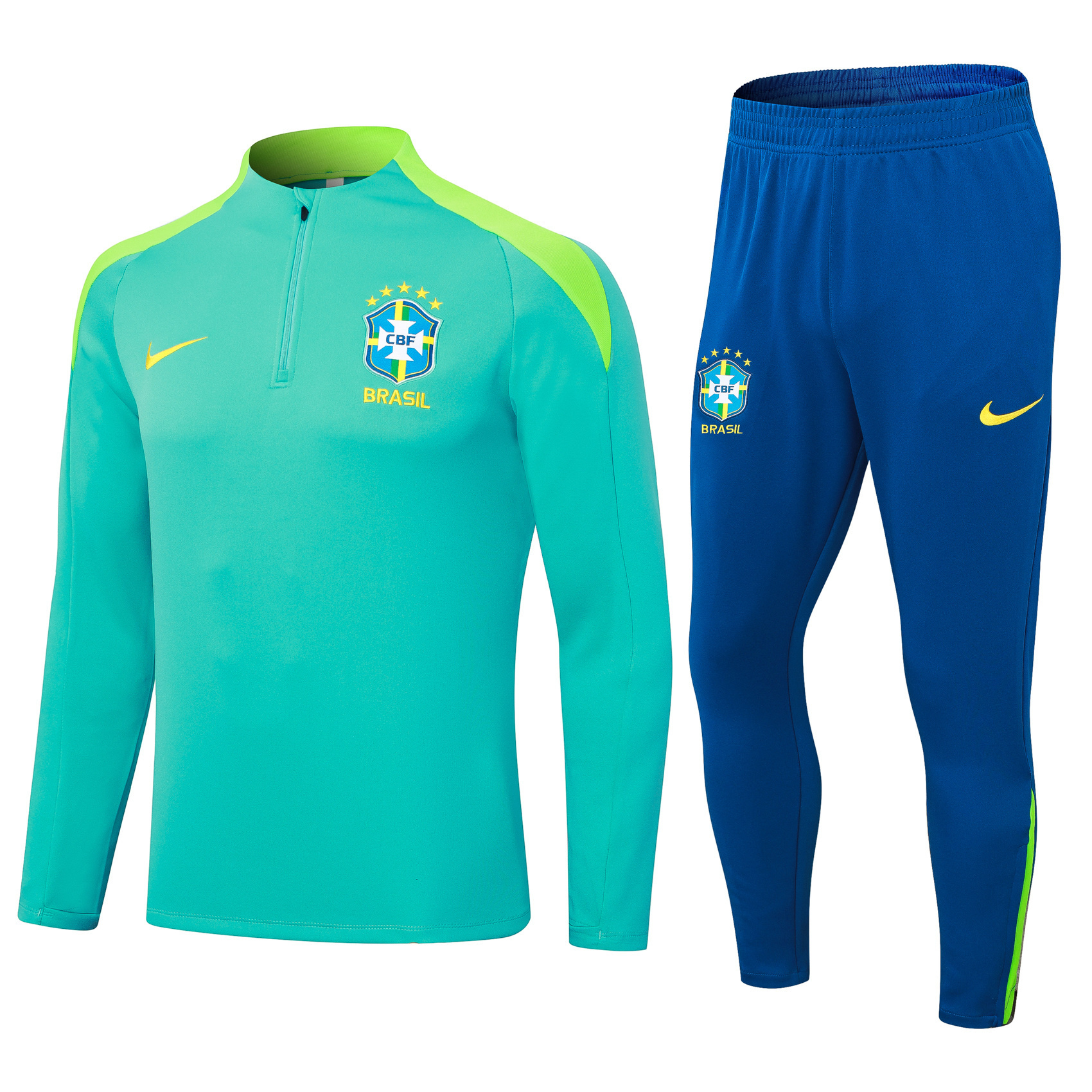 25/26 Brazil Green Blue Kids Tracksuit
