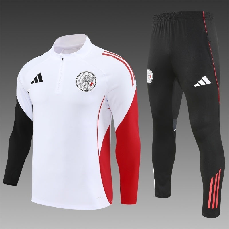25/26 Ajax White-Black-Red Tracksuit